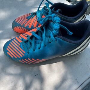 Blue and Orange Soccer Cleats
